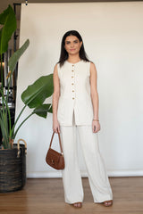 CREAM PINSTRIPE - PRE ORDER / Ships In 4 Weeks