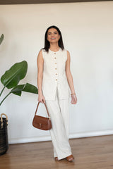 CREAM PINSTRIPE - PRE ORDER / Ships In 4 Weeks