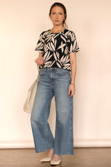 BLACK/CREAM BOTANICAL