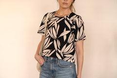 BLACK/CREAM BOTANICAL