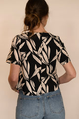 BLACK/CREAM BOTANICAL