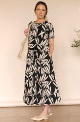 BLACK/CREAM BOTANICAL