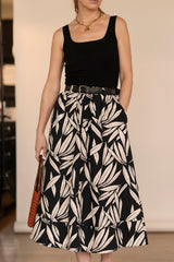 BLACK/CREAM BOTANICAL