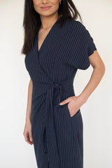 NAVY PINSTRIPE