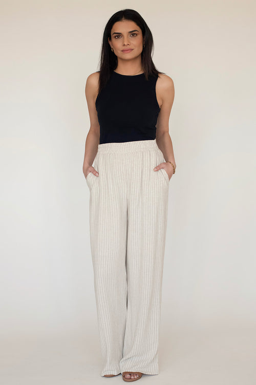 CREAM PINSTRIPE - PRE ORDER / Ships In 4 Weeks