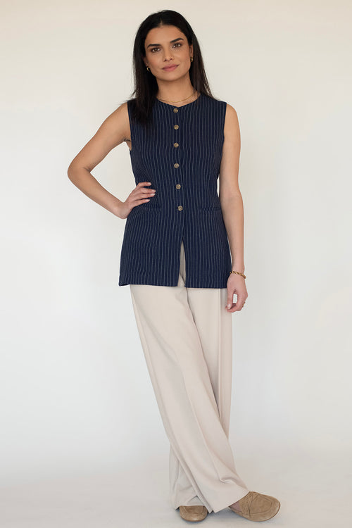 NAVY PINSTRIPE - Coming June 25’